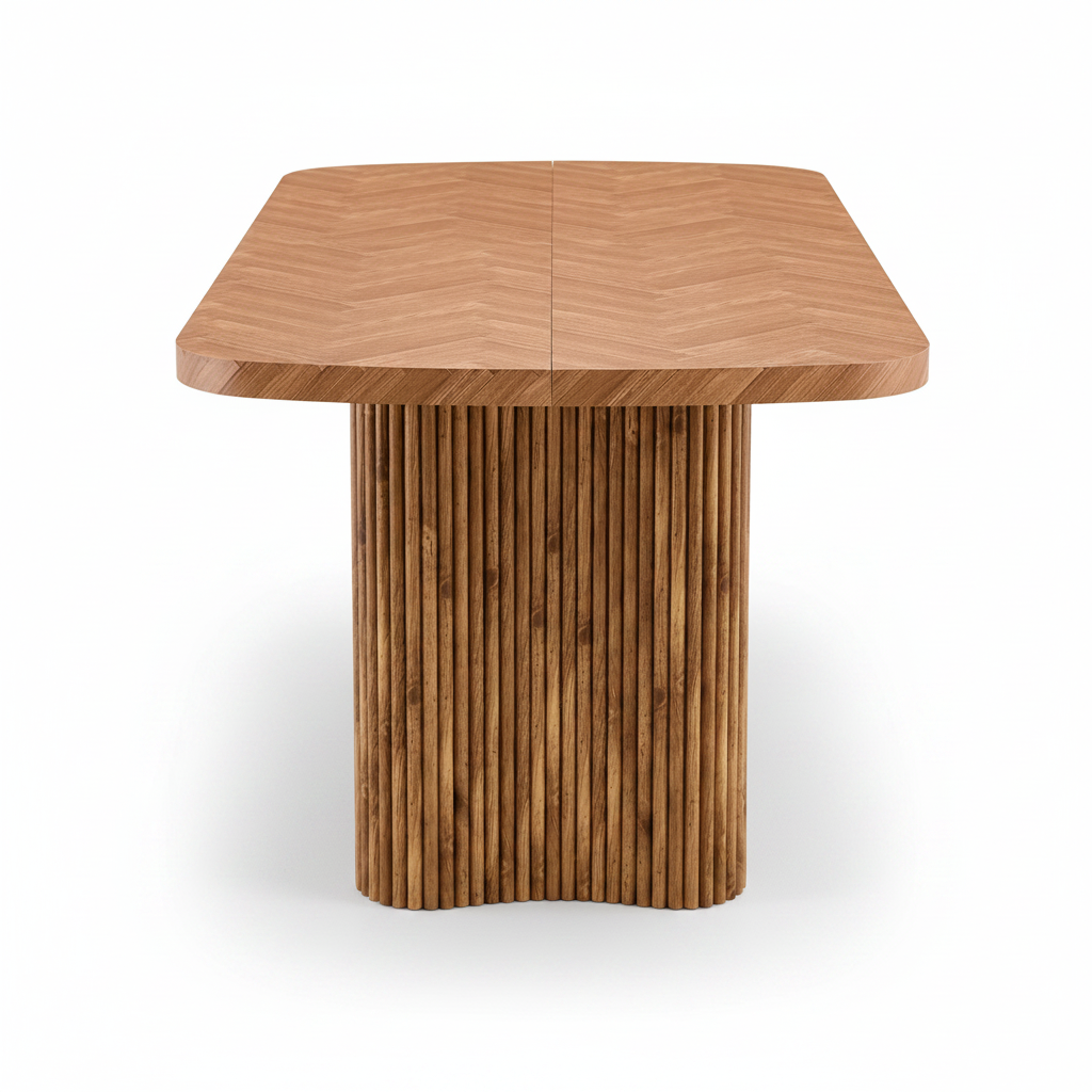 Arvo – Walnut Wooden Oval Dining Table with Sculptural Legs 180*90cm