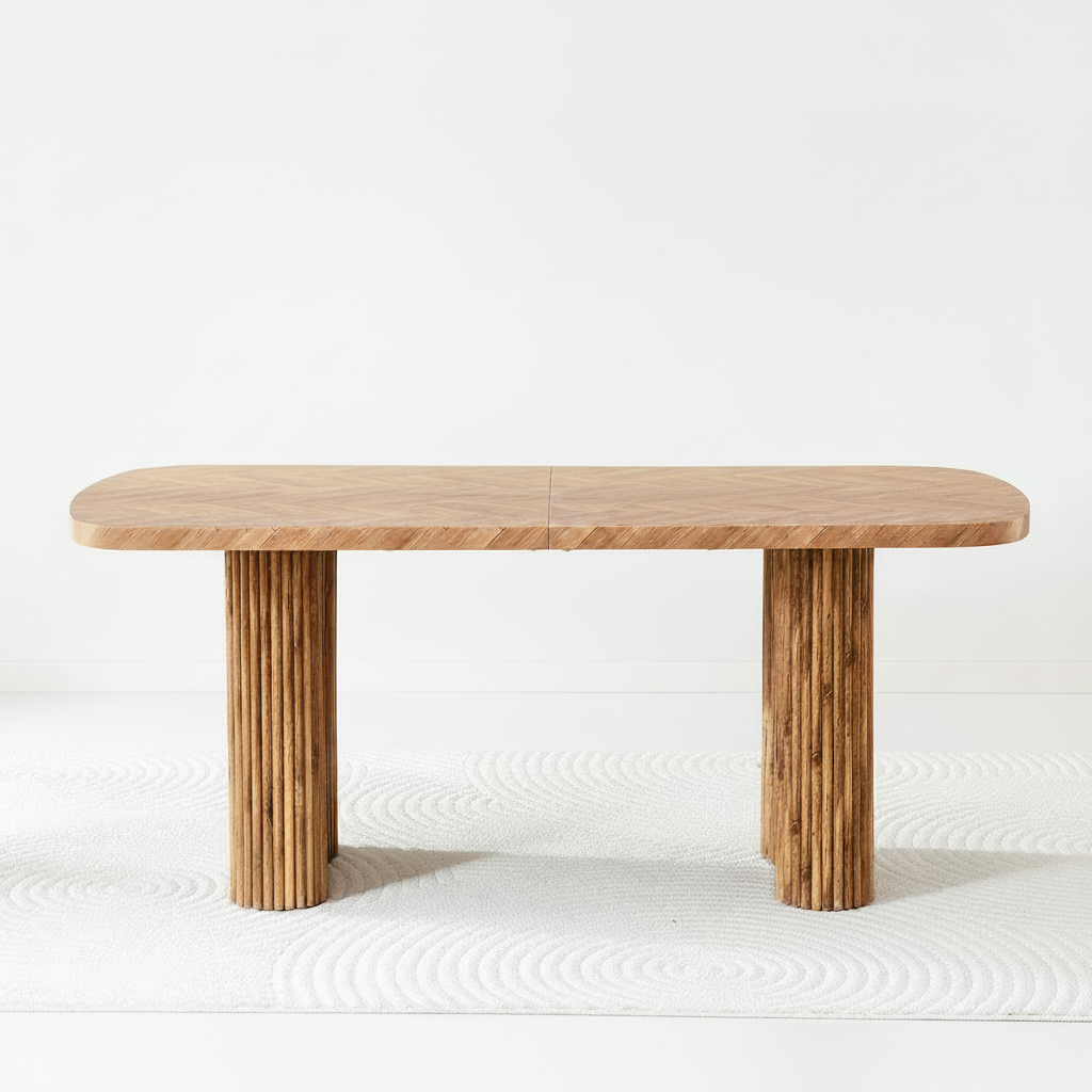 Arvo – Walnut Wooden Oval Dining Table with Sculptural Legs 180*90cm