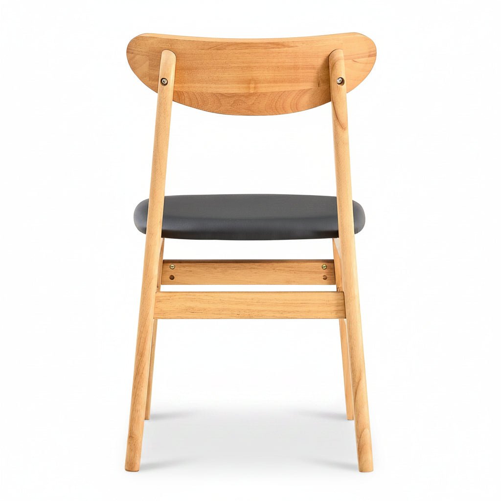Noma – Solid Wood & Natural Cane Scandinavian Chair – Set of 2