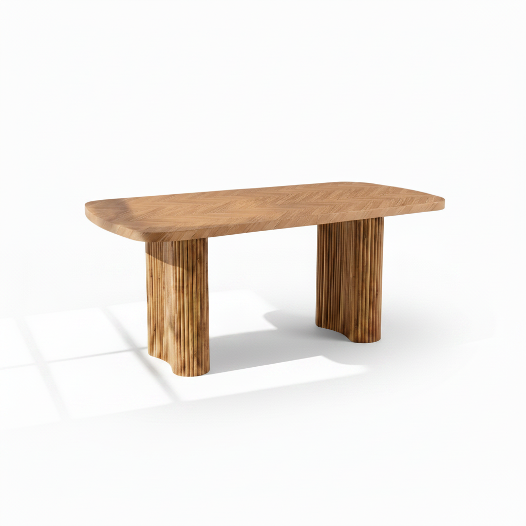 Arvo – Walnut Wooden Oval Dining Table with Sculptural Legs 180*90cm