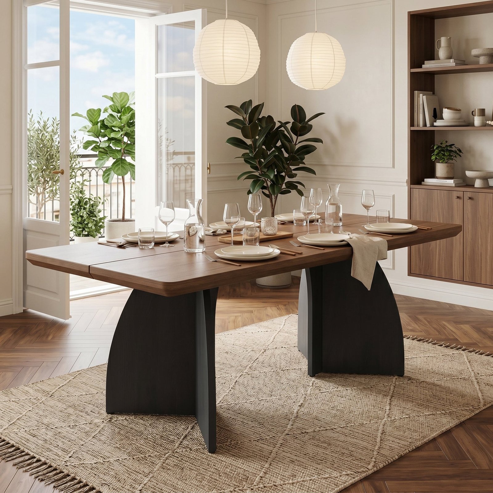 Arvo – Rectangular Walnut Dining Table 4–6 People 160*80*76cm