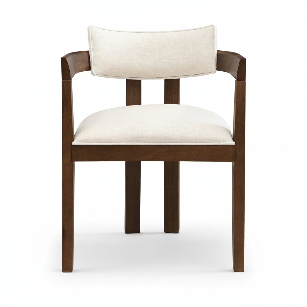 Noma – Solid Wood & Linen Dining Chair – Set of 2