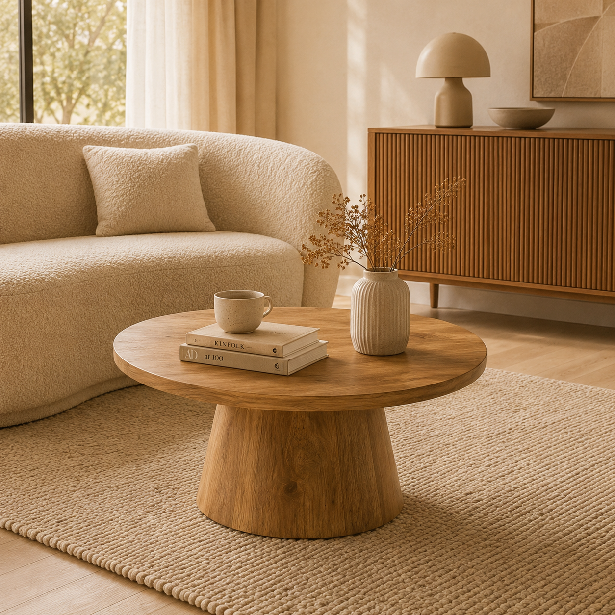 Moon – Organic Natural Wood Coffee Table