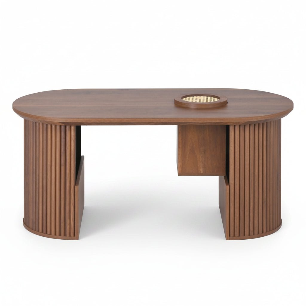Arvo – Organic Walnut Coffee Table with Integrated Storage