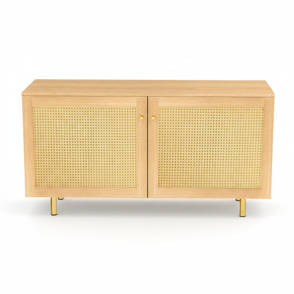 Noma – Light Wood & Cane Scandinavian Sideboard – 120 cm