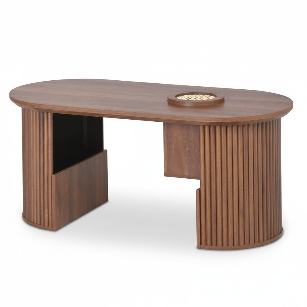 Arvo – Organic Walnut Coffee Table with Integrated Storage