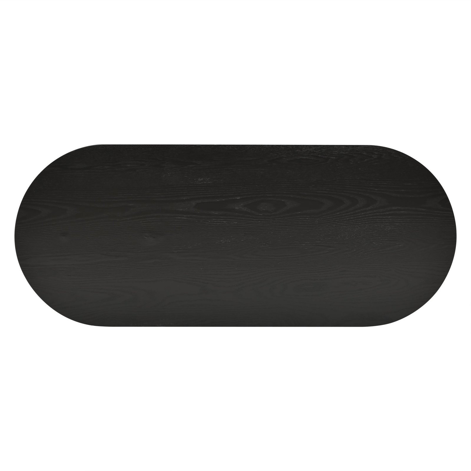 Oria – Black Oval MDF Coffee Table Minimalist Design – 120 cm